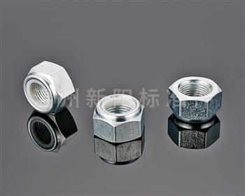 -非標(biāo)螺母 -藍(lán)白鋅 六角尼龍防松螺母